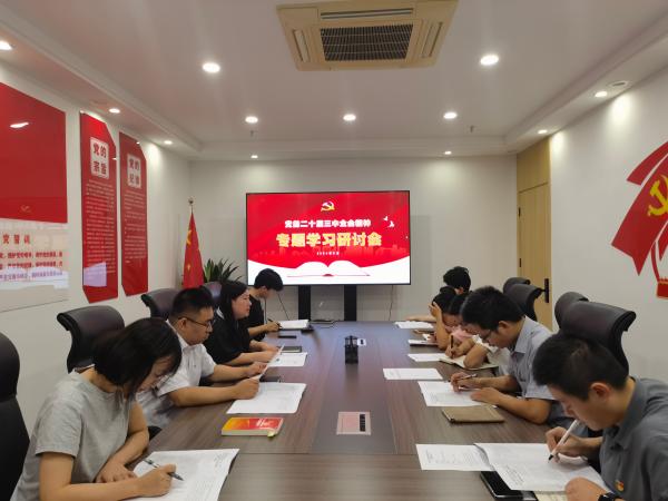 安博党支部召开党的二十届三中全会精神专题学习会